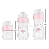 Kit 3 Mamadeiras Easy Flow Nuvem Rosa 120/270/330ml - Sistema Anticólico Buba - imagem 4