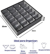 Kit 2 Organizadores Colmeia para Peças Íntimas 32x32x10 cm - TNT Ecológico BRIWAX - imagem 3
