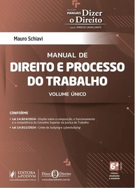 Manual de Direito e Processo do Trabalho - Volume Único 6ª Edição 2025 | Juspodivm - imagem 1