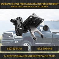 Conjunto Atuador Eixo Dianteiro 4WD Dasbecan para Dodge Ram 2500/3500 (2013-2018) - Substituição 68216944AA/AB - imagem 3