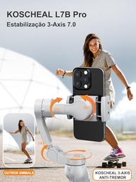 KOSCHEAL Gimbal Estabilizador Celular 3 Eixos: Vlogs Incríveis com Rotação 360° e SmartFollow 3.0 - imagem 4