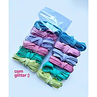 Elástico Chato Glitter 7mm: 12m de Cores Candy! - imagem 1