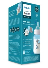 Mamadeira Anti-Cólica Philips Avent 260ml Azul Decorada Elefante - Conforto e Segurança para Bebês - imagem 3