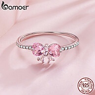 Anel Prata 925 Bamoer: Design Rosa e Elegância - imagem 2