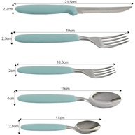 Faqueiro Aço Inox 30 Peças Menta - Conjunto Completo para Mesa Elegante - imagem 4