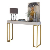 Aparador Planalto 90cm com Pés Dourados - Design Moderno Off-White para Ambientes Elegantes - imagem 4