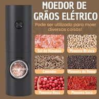 Kit 2 Moedores Elétricos de Sal e Pimenta com LED - Conjunto Automático 70ml para Cozinha e Churrasco - imagem 4