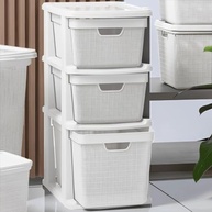 Gaveteiro Organizador Grande 3 Gavetas 15-15-22L em Plástico Resistente - Branco - imagem 2