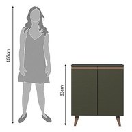 Balcão Madesa Reims 70 cm 2 Portas – Design Moderno e Resistente em Preto - imagem 4
