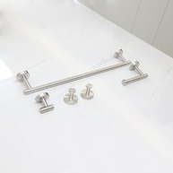 LUMAI Kit 5 Acessórios para Banheiro em Aço Inoxidável Fosco - Toalheiro, Suporte Papel Higiênico e Ganchos - imagem 5