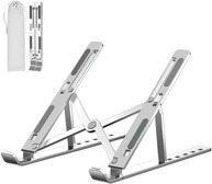 Suporte para Notebook em Alumínio Dobrável e Ajustável Ergonômico | Altura Regulável para Laptops 10" a 17" e Celulares - imagem 2