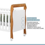 Berço Mini Cama 3 em 1 Soninho Tigus Baby Amadeirado - Conforto e Segurança para Bebês - imagem 4