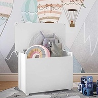 Caixa de Brinquedos Baú Organizador Multimóveis FG2315 - Espaçosa e Resistente em Branco - imagem 3