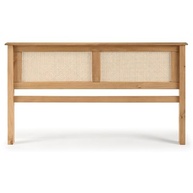 Cabeceira de Cama Casal em Madeira Pinus e Rattan Natural – Estilo Atemporal e Charme Artesanal - imagem 2