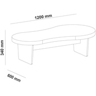 Mesa de Centro Magnum em Tamburato Curvo 50mm - Design Orgânico Moderno em Carvalho - imagem 4