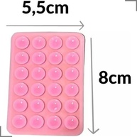 Suporte de Celular com Ventosas Rosa Claro: Fixação Segura em Espelhos e Superfícies Lisas - imagem 4