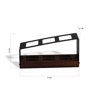 Porta Controle Geguton Minimalista: Organização Elegante em Preto Rugoso e Madeira Ipê - imagem 4