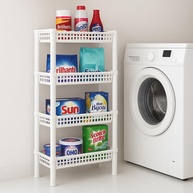 Fruteira Organizadora de Chão 4 Andares em Plástico Branco – Solução Moderna para Ambientes Organizados - imagem 2