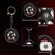 Chaveiro em forma de cubo de disco de freio de trevo de quatro folhas, para todos os Alfa Romeo Giulia Stelvio Tonale Giulietta 159 - imagem 3