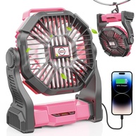 Ventilador de Acampamento 2 em 1 com Lanterna LED e Bateria 30.000 mAh - Ideal para Piqueniques, Pesca e Emergências - imagem 1