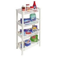 Fruteira Organizadora de Chão 4 Andares em Plástico Branco – Solução Moderna para Ambientes Organizados - imagem 5