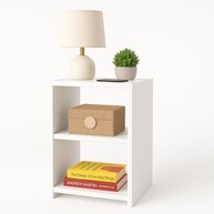 BOXFAN Mesa de Cabeceira Moderna com Nicho em MDF – Design Compacto e Funcional para Quartos Pequenos - imagem 2