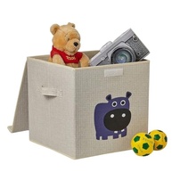 Caixa Organizadora Infantil com Tampa - Design Animal Box em Linho Resistente - imagem 4