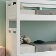 Beliche Solteiro Compacta 2 em 1 com Design Moderno | Transforme em Duas Camas Individuais (Branco) - imagem 4