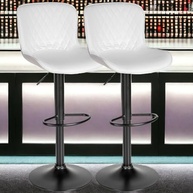 Kit 2 Banquetas Giratórias com Encosto - Design Moderno em Couro Sintético para Cozinha Americana e Balcão - imagem 2
