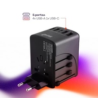 Carregador Universal Geonav 4 USB + 1 USB-C: Energia e Segurança em Viagens Globais - imagem 5