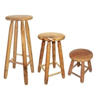 Banquinho em Madeira Maciça Pequeno 29cm - Estilo Rustic Charm - imagem 4