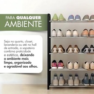 Sapateira Vertical Luxo 5 Andares - Organizador Moderno em Aço Inox para Até 10 Pares - imagem 5