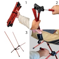 Cadeira BASK Portátil Extra Grande em Alumínio e Oxford – Confortável, Leve e Resistente, Ideal para Camping, Pesca, Praia e Lazer, Dobrável, Compacta e Durável suporta até 150kg (Verde Neon) - imagem 5