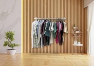 PB Cabideiro de Parede 1 Metro em Branco com Kit de Instalação - Organize seu Espaço com Estilo - imagem 2