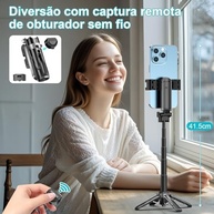 Mini Tripé 4 em 1 Tobeape: Selfie Stick, Tripé e Mais com Controle Bluetooth - imagem 4