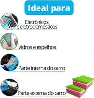 Kit Pano Multiuso em Microfibra 25x25 cm - 5 Unidades Premium Super Absorvente e Durável - imagem 3