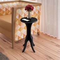 Mesa de Apoio Retro Compacta em MDF Preto - Estilo Vintage Moderno - imagem 3