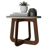 Mesa de Centro em MDF com Design Moderno - Jasmin Cor Cedro/Off White - imagem 2