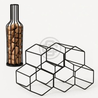 Adega de Vinho com Porta-Rolhas Aramado Empilhável - Design Moderno e Prático para Armazenamento Elegante - imagem 1
