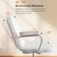 Cadeira de Trabalho Ajustável com Encosto Ergonômico e Base Giratória – Conforto Premium para Home Office - imagem 4