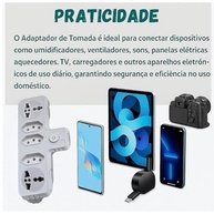 Régua de Energia Inteligente com 5 Tomadas e Botão Liga/Desliga - Segurança e Praticidade Premium - imagem 4