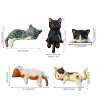 5 Peças Mini Enfeite de Gato Fofo em Resina - Decoração Animada para Casa e Carro - imagem 4