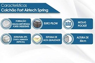 Colchão Ortobom Pocket Fort Airtech Spring Casal 138 - Conforto Avançado com Molas Ensacadas - imagem 2