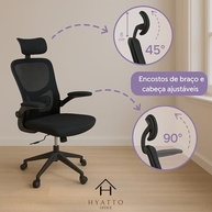 Cadeira de Escritório Ergonômica com Encosto Mesh, Altura Regulável e Rodinhas Silenciosas - Ideal para Home Office - imagem 5