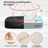 EKROTOK Cadeira Ergonômica com Almofada de Látex, Apoio Lombar e Encosto Alto para Trabalho e Estudo - imagem 4