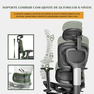 Cadeira de Escritório Ergonômica Monaco BT07 - Malha Respirável, Suporte Lombar e Até 200kg - imagem 5