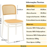 Kit com 4 Cadeiras de Jantar Roma - Design Ergonômico e Moderno para Sala e Cozinha - imagem 4