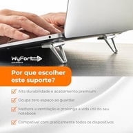 Mini Suporte Notebook Dobrável Ergonômico Universal - Para Laptop, iPad e Tablet - imagem 3
