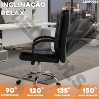 Cadeira de Escritório Presidente Executiva com Reclinável e Design Ergonômico - imagem 5