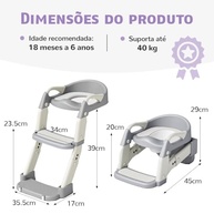 Assento Redutor Infantil com Escada - Treinamento Seguro e Confortável para Banheiro - imagem 3